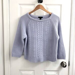 Jcrew Women's Light Purple Cable Knit Sweater